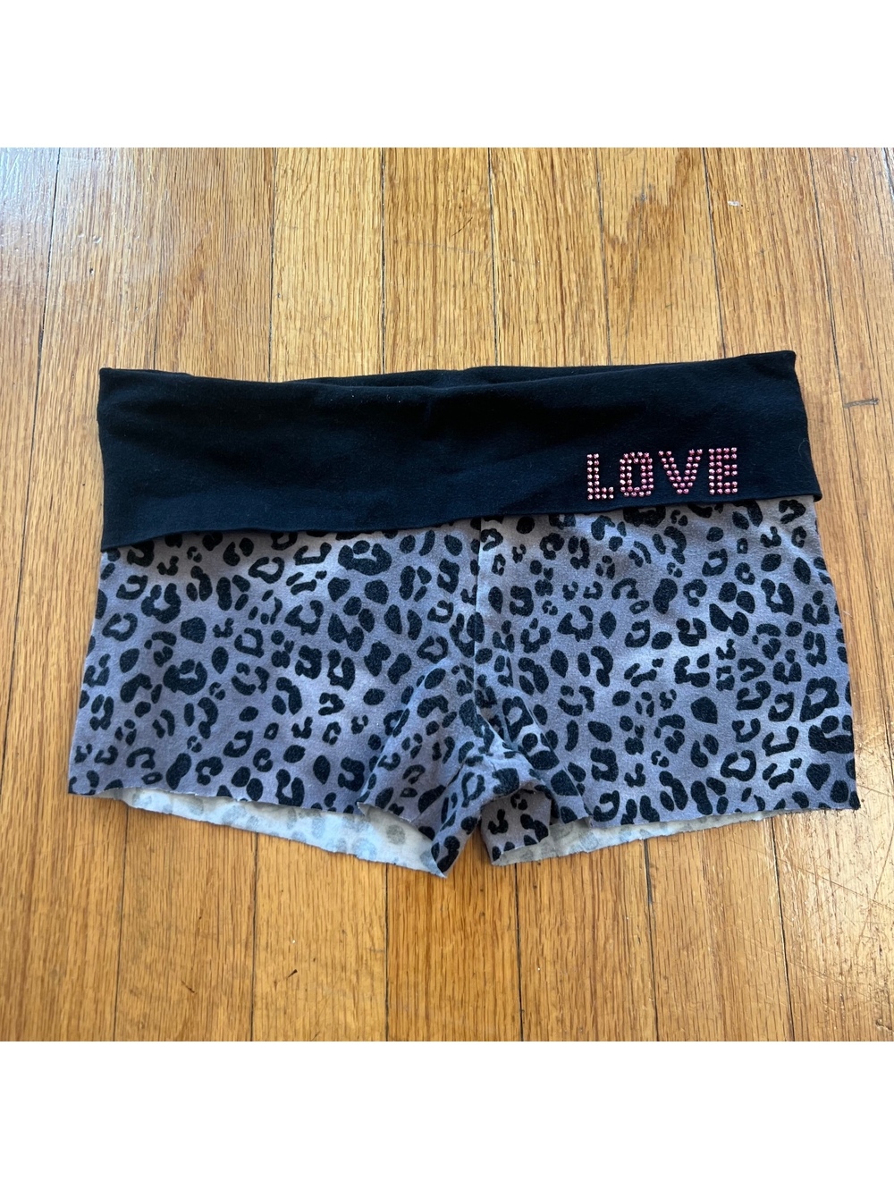 Y2K cheetah print fold over shorts